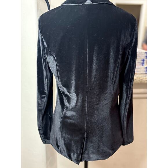 Vici Black Velvet Blazer Tuxedo Jacket NEW Size small 4-8 MSRP $198 - Picture 8 of 9